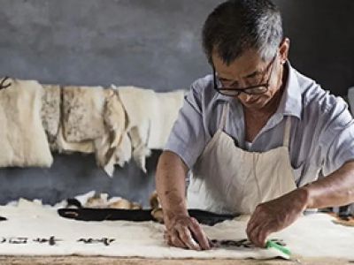 非遗文化裘皮画